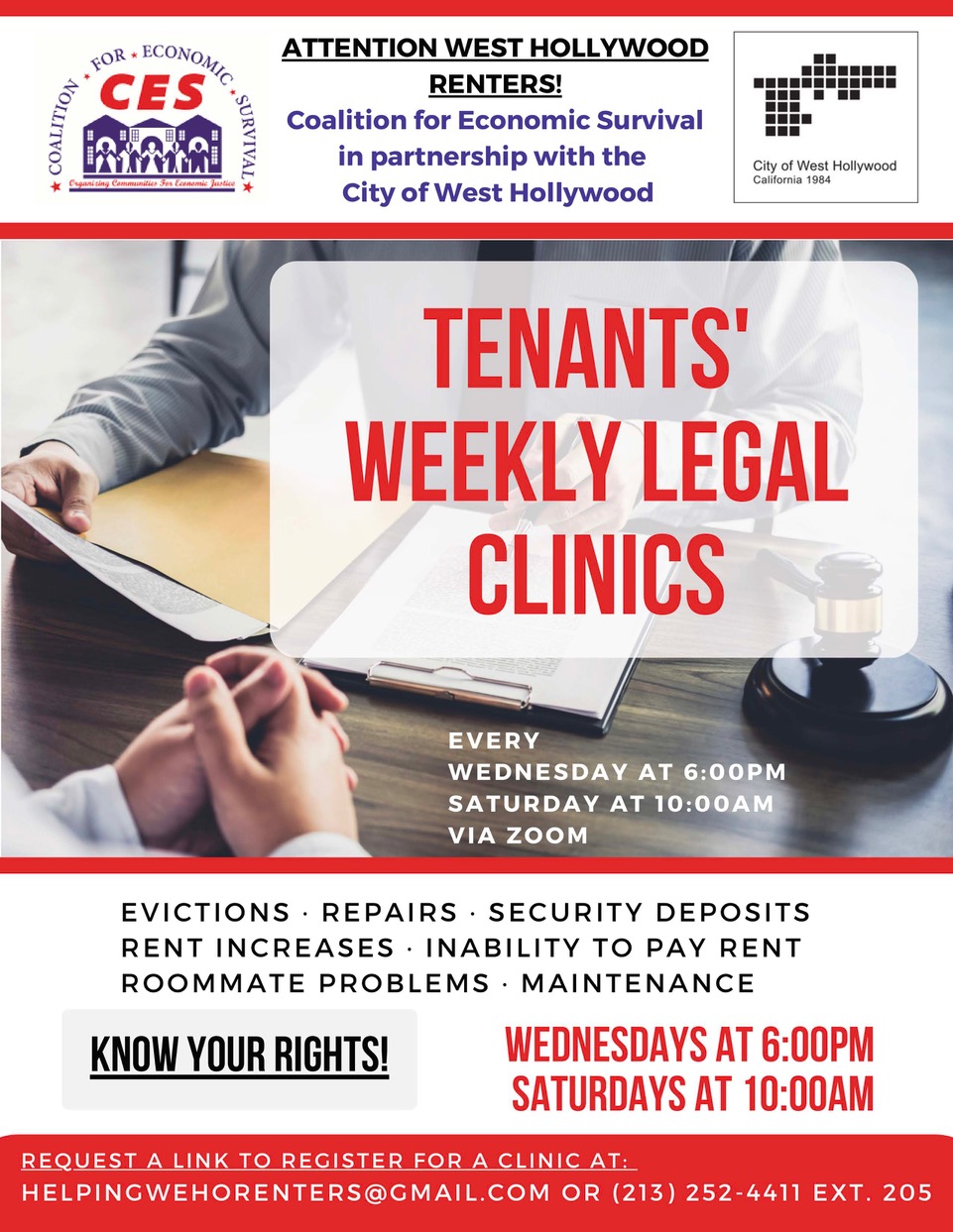 CES WeHo Clinic Flyer