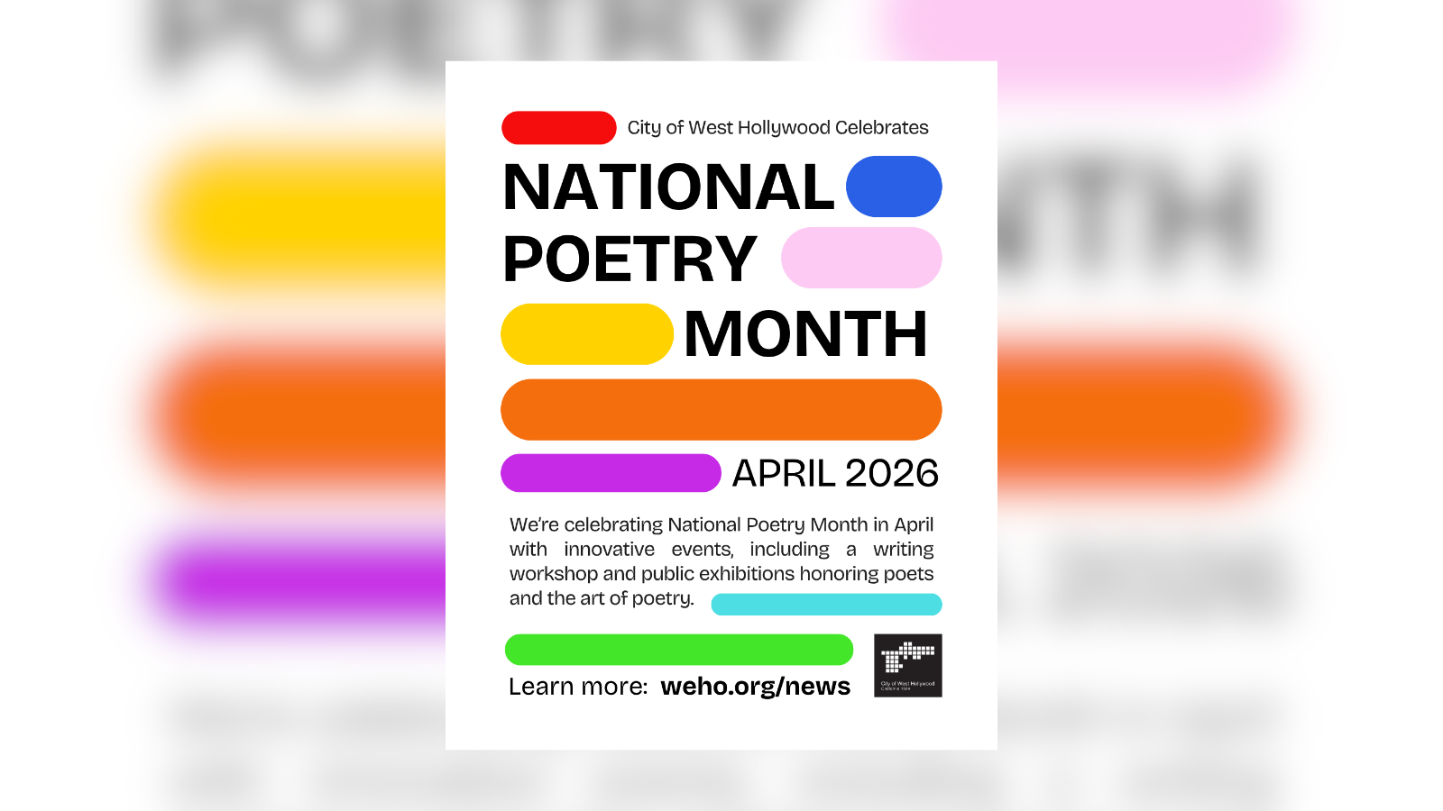National Poetry Month 2026